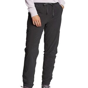 Eddie Bauer Flexion Fleece lined black pants outdoors camping